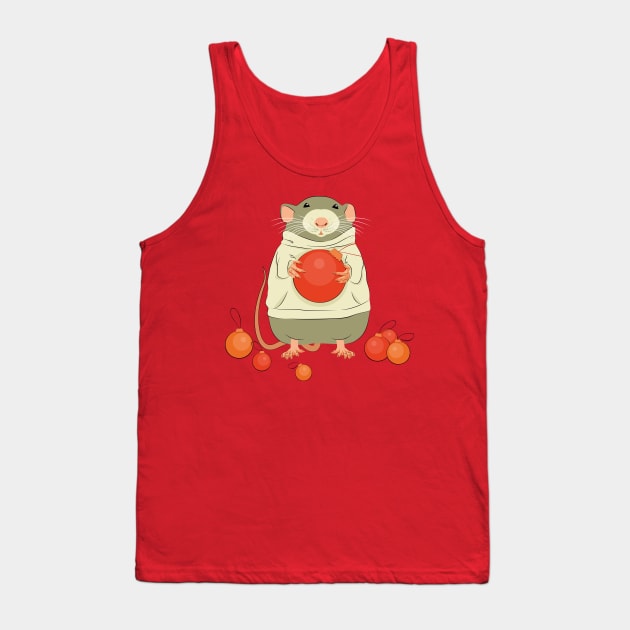 Mouse with a Christmas ball II Tank Top by lents